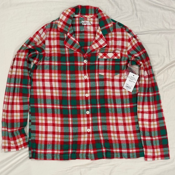 100% Cotton 🧶 Flannel Plaid Sleep Top & Bottoms Pajama Set - Picture 4 of 7